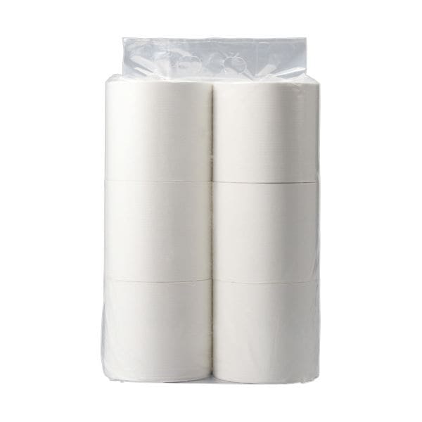 TANOSEEトイレットペーパー（パルプ100%） パック包装 シングル 芯なし 250m 1ケース（24ロール：6ロールx4パック）