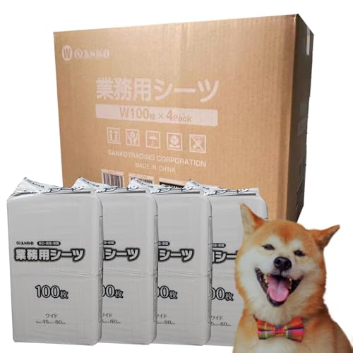 サンコー商事 ペットシーツ・トイレシートワイドサイズ400枚(100枚*4個)
