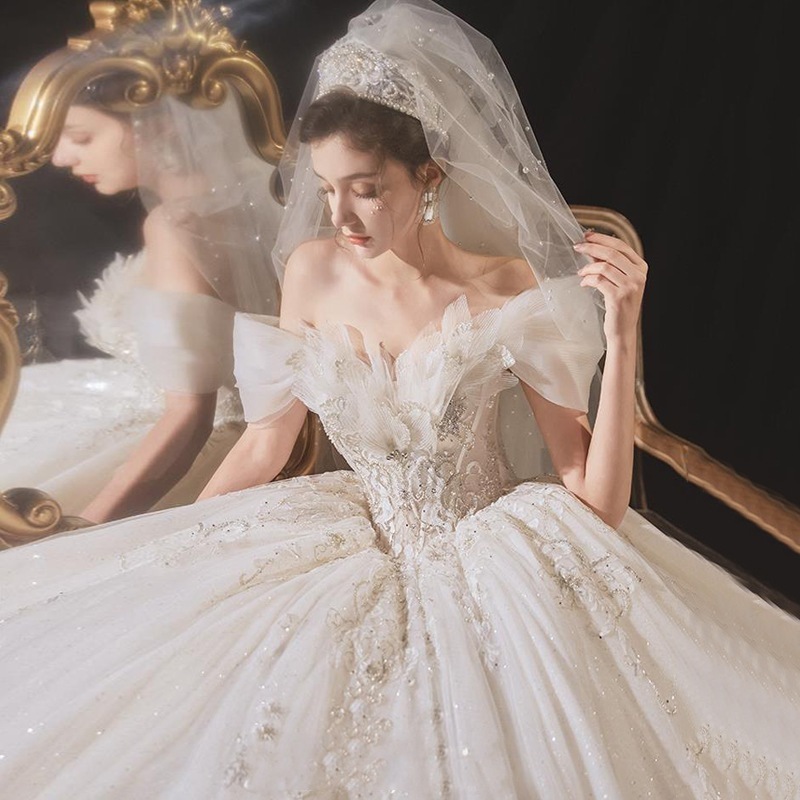 白 結婚式 結婚式 ウエディングドレス 花嫁 高級感 ドレス ワンピース パーティードレス【高.品.質】2025 新作 花嫁ロングドレス 結婚式ワンピース お呼ばれ 気質