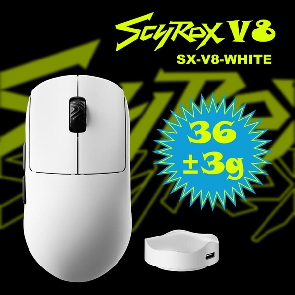 SCYROX SX-V8-WHITE ワイヤレスゲーミングマウス