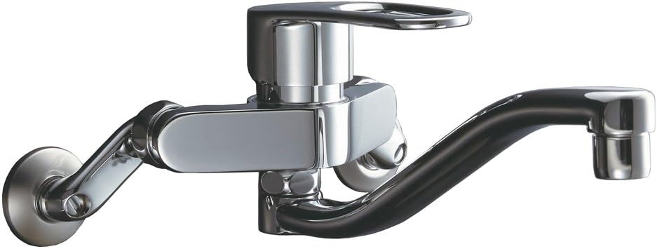 キッチン用 壁付 シングルレバー混合水栓 エコハンドル アップ吐水220mm 上向吐水パイプ RSF-863Y