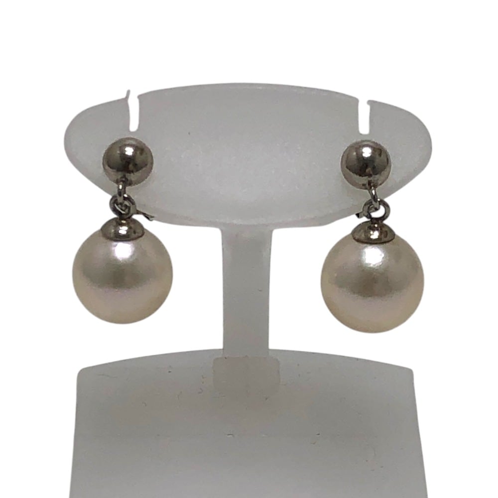 jewelry ジュエリー ピアス Pt900 キャッチ パール アクセサリー 真珠 ドロップピアス 両耳 パール ホワイト