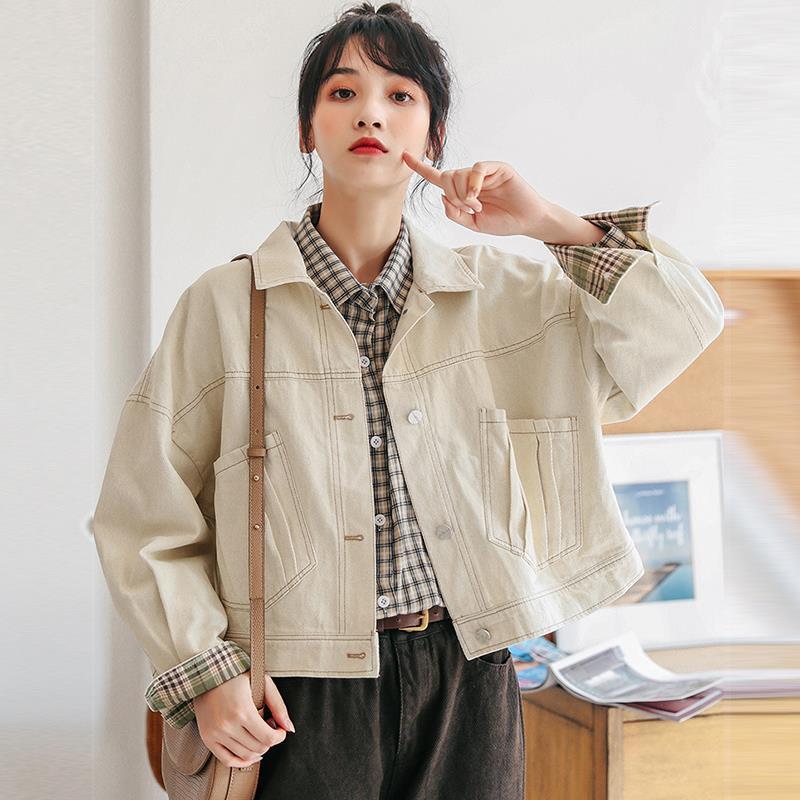 ジャケット 冬アウター コーデに役立つ！デニムジャケット デニムシャツ ファッション韓国着痩 レース設計 シャツドレープ感 春トレンチコート 5,023円