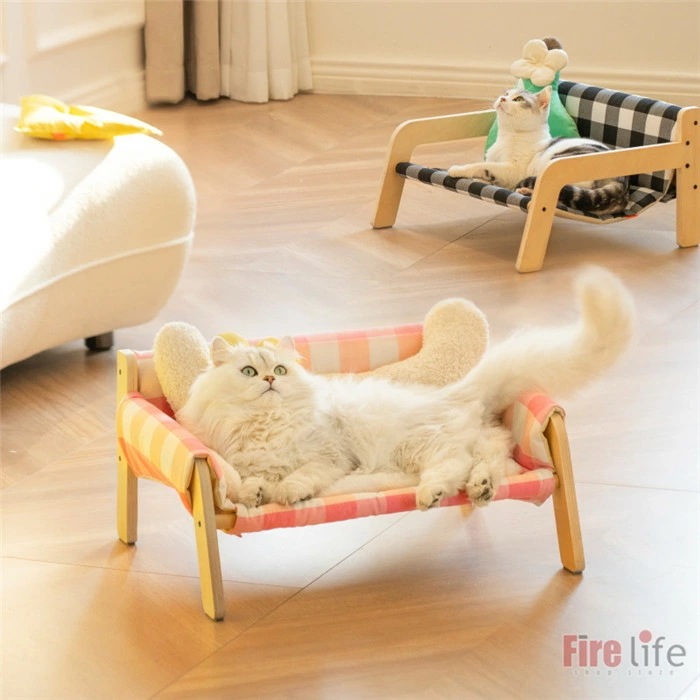ペットソファー 木製 夏 通気 猫用 小型犬 ペットベッド クッション シート 猫ベッド 犬ベッド 洗える