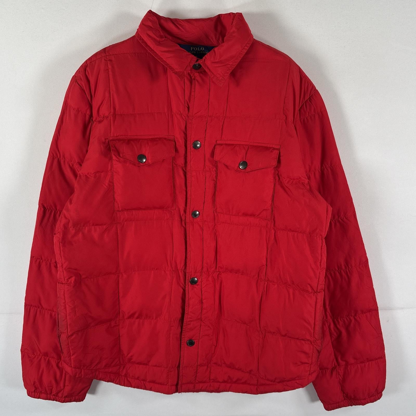 古着 ダウンジャケット スナップボタン ハーフコート XL（1820） レッド 無地 レディース 5,412円