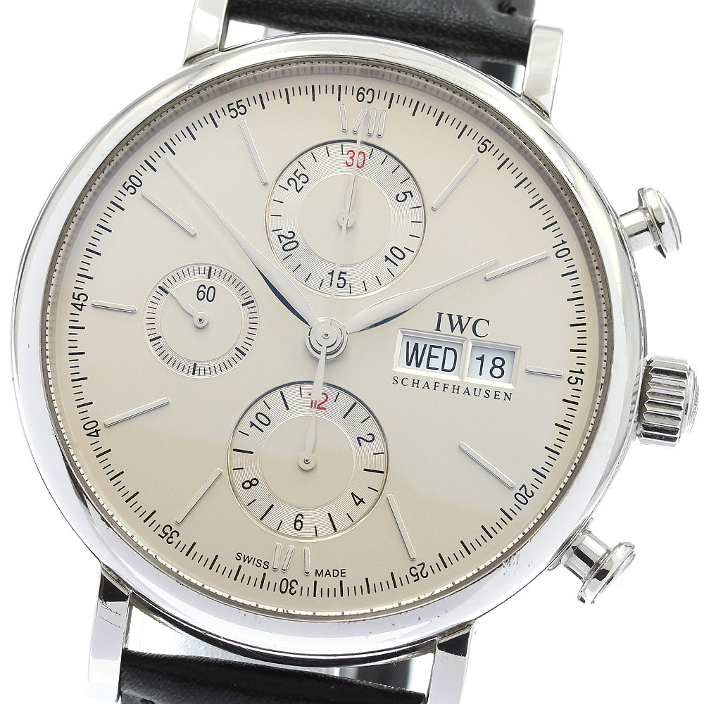 IWC IWC SCHAFFHAUSEN IW391007 ポートフィノ クロノグラフ 自動巻き メンズ 保証書付き_944499【中古】