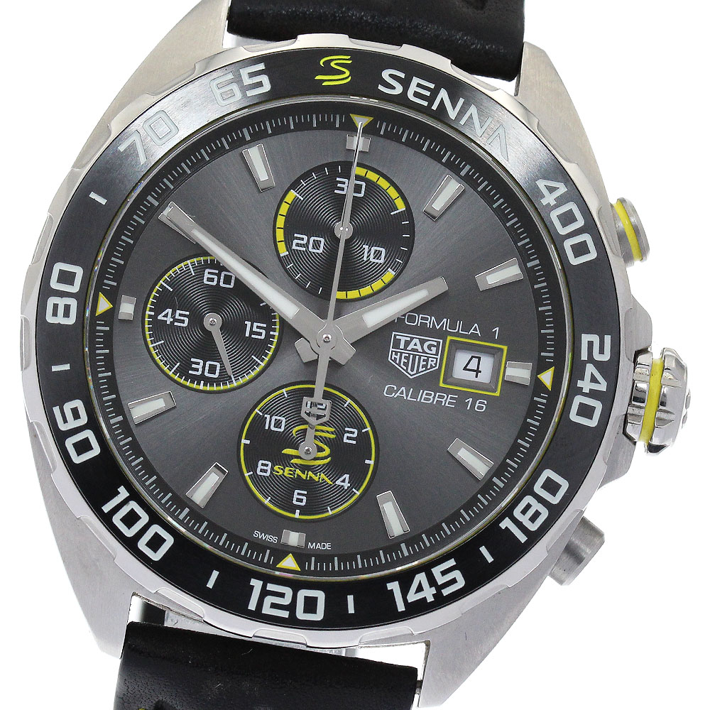 タグホイヤー TAG HEUER CAZ201B フォーミュラー１ アイルトン セナ スペシャルエディション 自動巻き メンズ 箱・保証書付き_878598【中古】