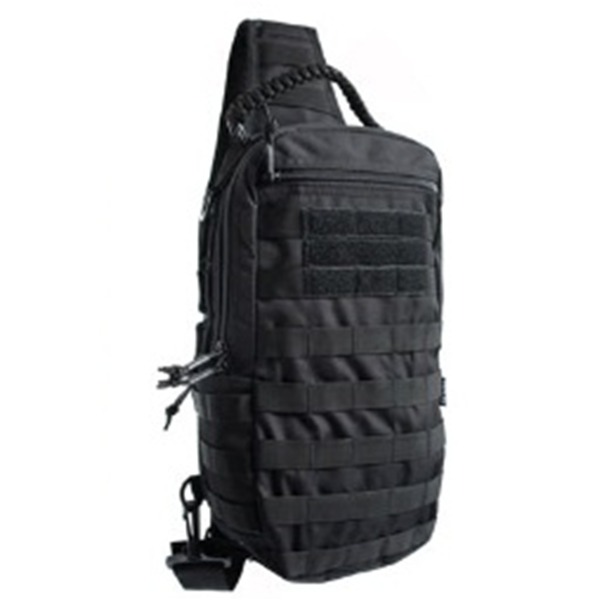 ワンショルダー バッグ ブラック ミリタリーモール対応 裏防水コーティング 背面衝撃緩和用ウレタン入 Ｂ5タブレット収納可