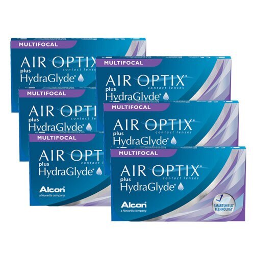 メガ割対象 エアオプティクスプラスハイドラグライドマルチフォーカル(6枚入)6箱/[メーカー直送]/2週間遠近両用/sale10