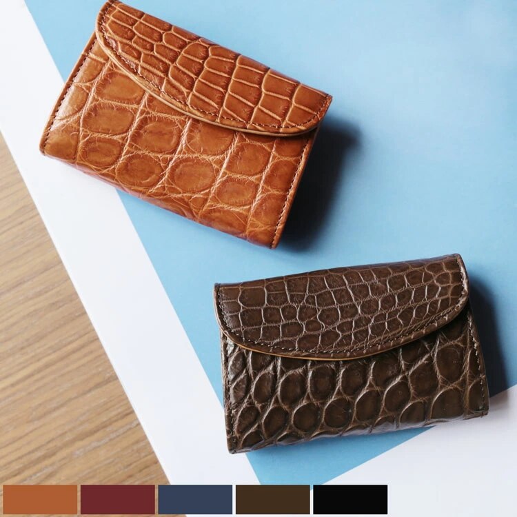 クロコダイルレザーカードケース ネコポス対応