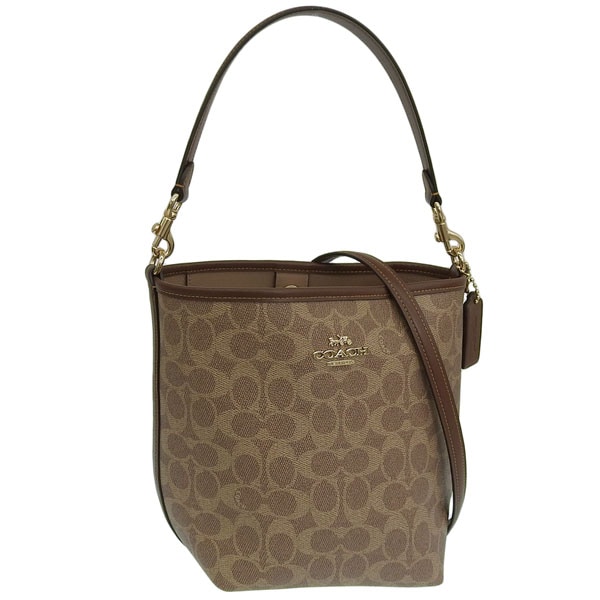 コーチ バッグ レディース ショルダーバッグ アウトレット ブラウン シティバケットバッグ シグネチャー キャンバス CT800IMXHE COACH