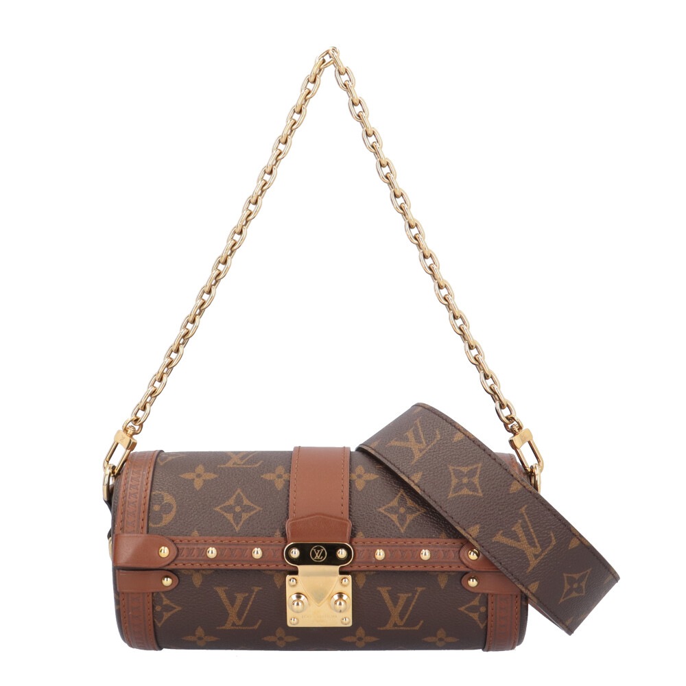 ルイヴィトン パピヨン トランク モノグラム ショルダーバッグ モノグラムキャンバス M57835 ブラウン LOUIS VUITTON 中古 美品
