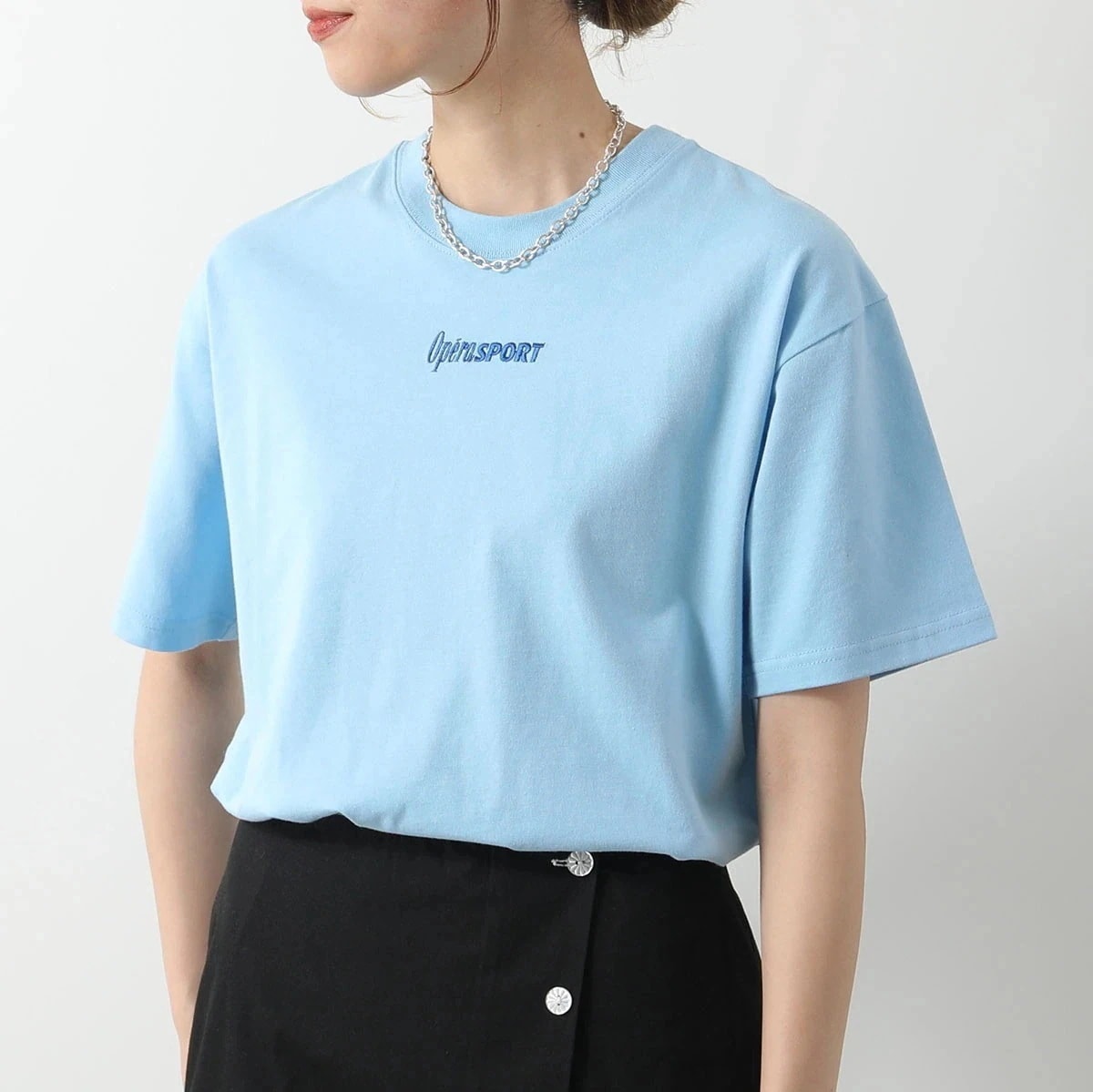 OperaSPORT オペラスポーツ 半袖 Tシャツ ARDEN T-SHIRT S60ED17 レディース コットン ロゴ刺繍 クルーネック オーバーサイズ 【mega】