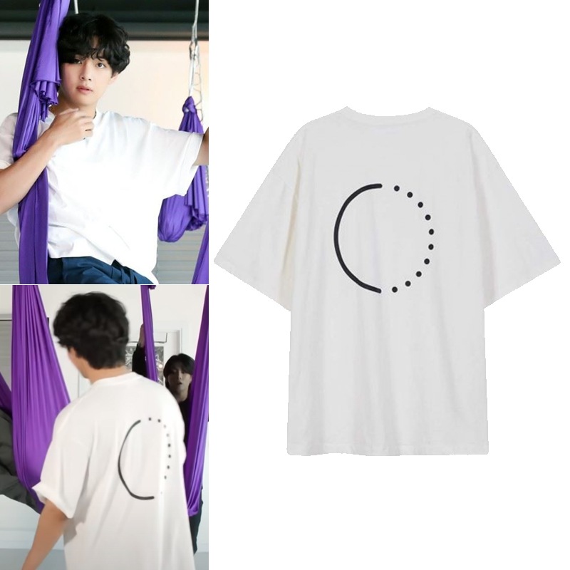 bts v着用 [node archive] サークル ロゴ ハーフ スリーブ 半袖Tシャツ
