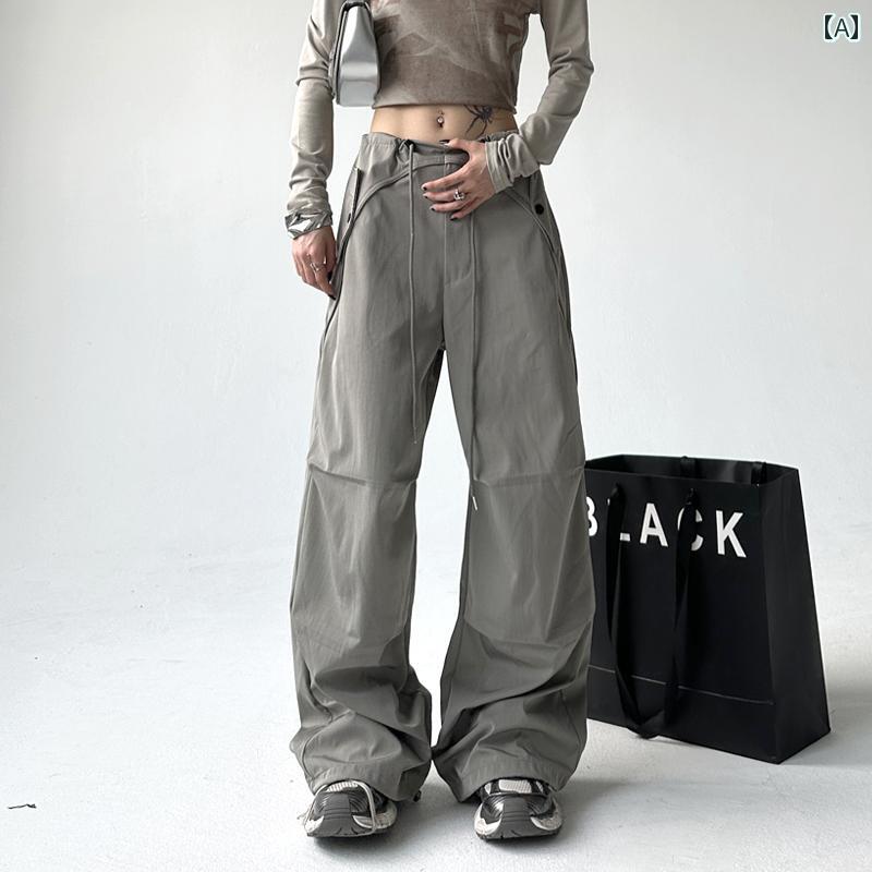 カーゴパンツ　メンズ　レディース 2025年 オーバー オール レディース 春夏 秋 アメリカン カジュアル ジャズ 機能性 アウトドア ワイド レッグ スポーツ パンツ