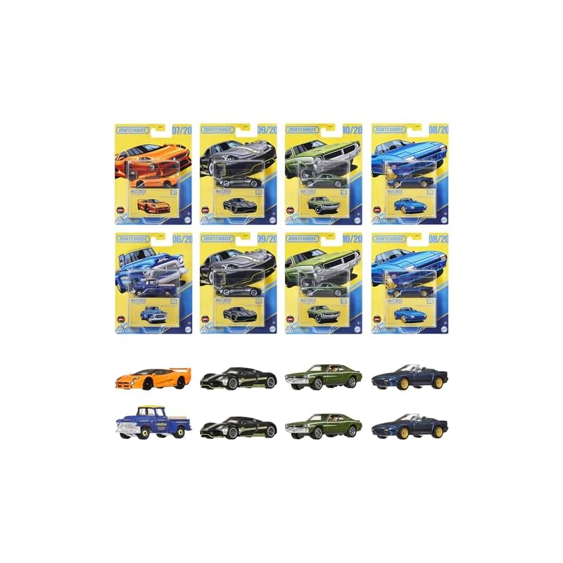 マッチボックス(Matchbox) コレクターズ アソート 乗り物おもちゃ ミニカー 8台入り BOX販売 3歳から マルチ 987B-GBJ48
