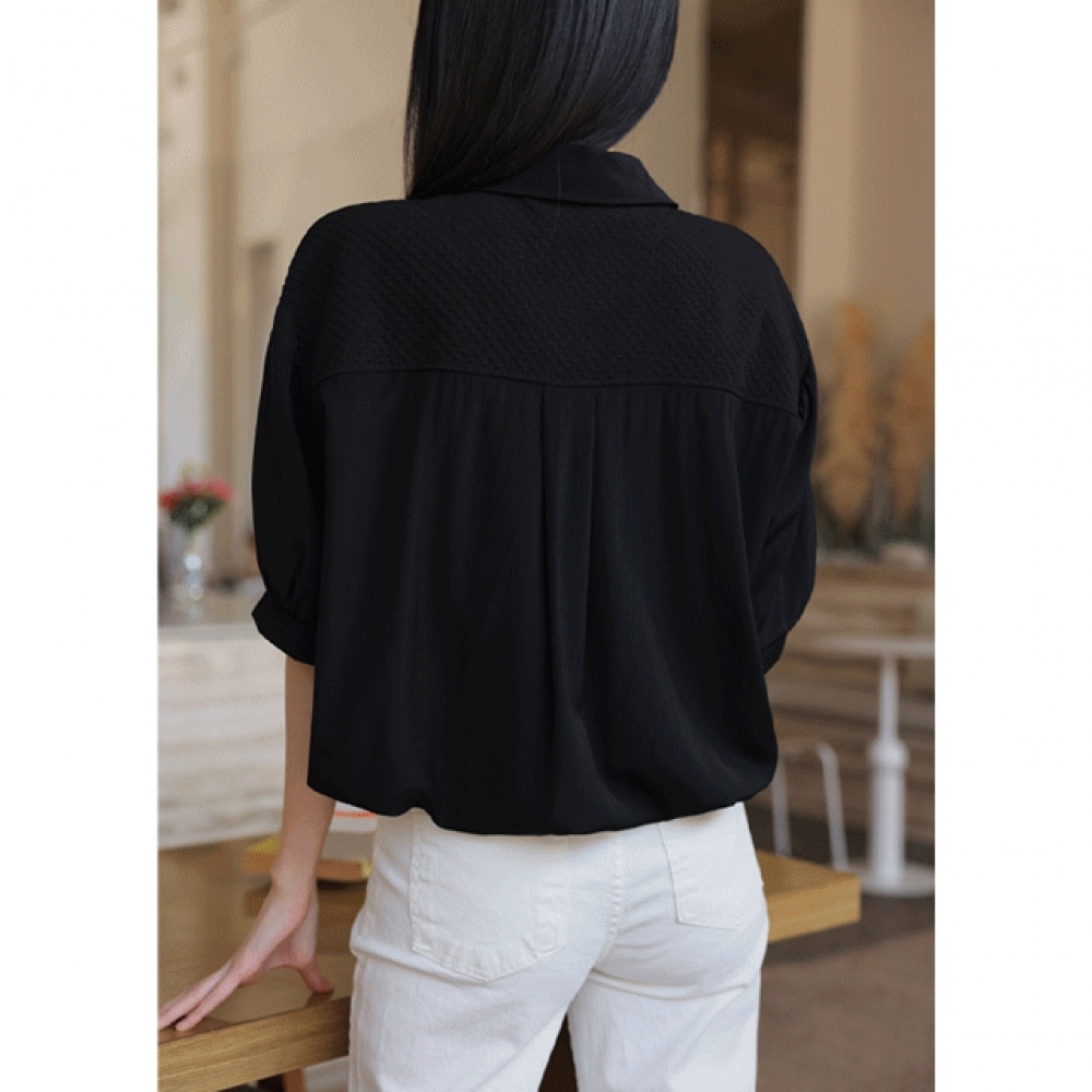 クリック&ファニー ダレミットカラ ストリングブラウス 5,371円