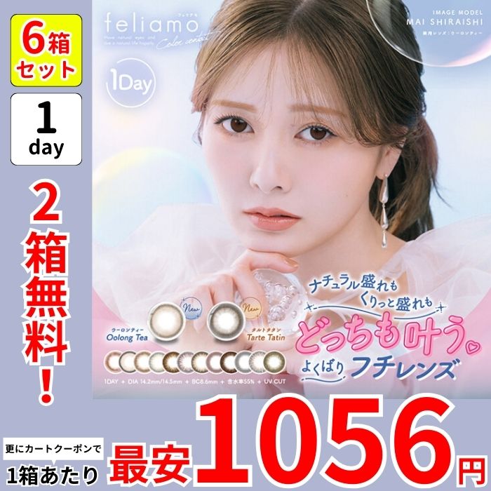 1箱最安1056えん 2箱無料 セール 6箱 白石麻衣 カラコン ワンデー お得 1day コーヒーゼリー アフォガード サクラムース ティラミスリング シアーブラック ウーロンティー タルトタタン1day