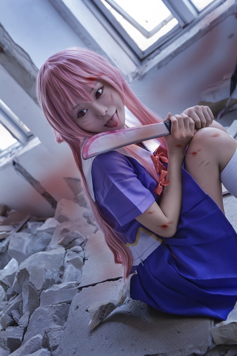 我妻由乃フルセット未来日记コスプレ制服女装制服漫展