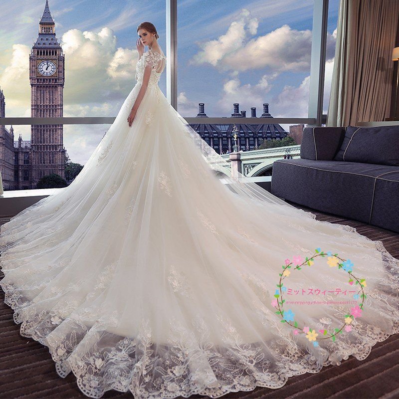 ウェディングドレス エンパイア マタニティ ウエディングドレス 結婚式 マタニティドレス 花嫁 ロン