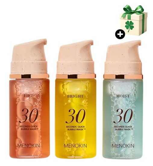 【韓国人気 洗い流さない顔パック3種セット】 30秒 クイック バブルパック 95ml 3種セット モイスト+ブライト+ リフト バブルマスク