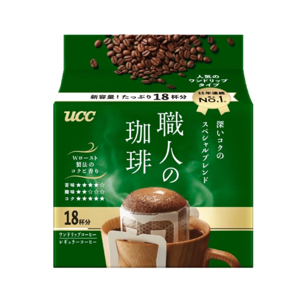 【ドリップコーヒー】 UCC 上島珈琲 職人の珈琲 ワンドリップコーヒー 深いコクのスペシャルブレンド 18杯分×1ケース/12袋