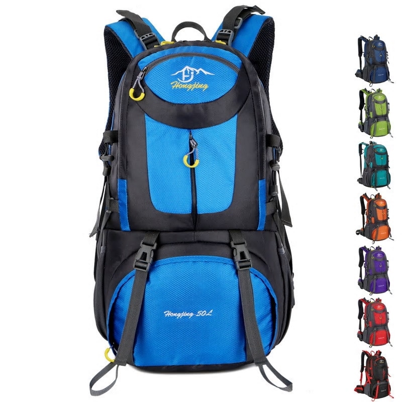 男性50Lハイキングバックパック登山バッグアウトドアリュックサックキャンプトレッキング防水スポーツバッグバックパックバッグトラベルリュックサック
