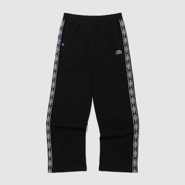 ワッフルワイドトラックパンツ ブラック UR123CFP11BLK 931238