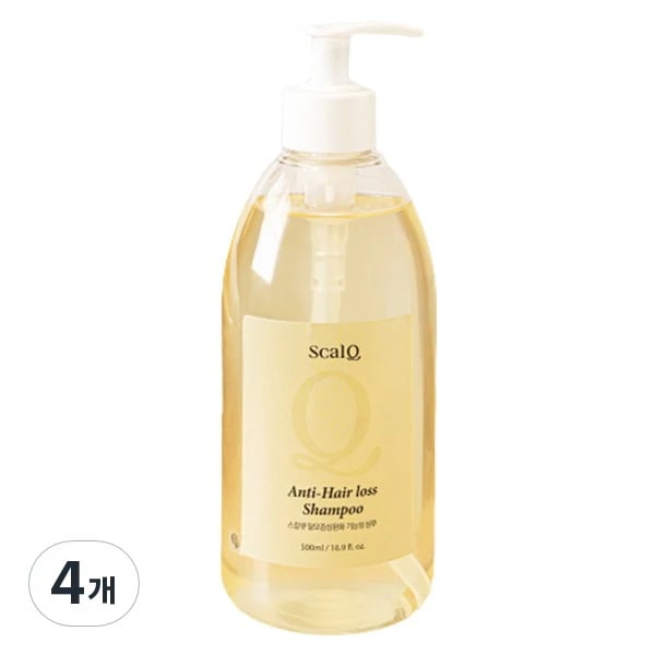 スカルキュー 脱毛症状緩和シャンプー, 4個, 500ml