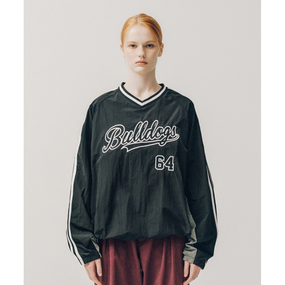 YALE ベースボールナイロンロングスリーブ_ブラック