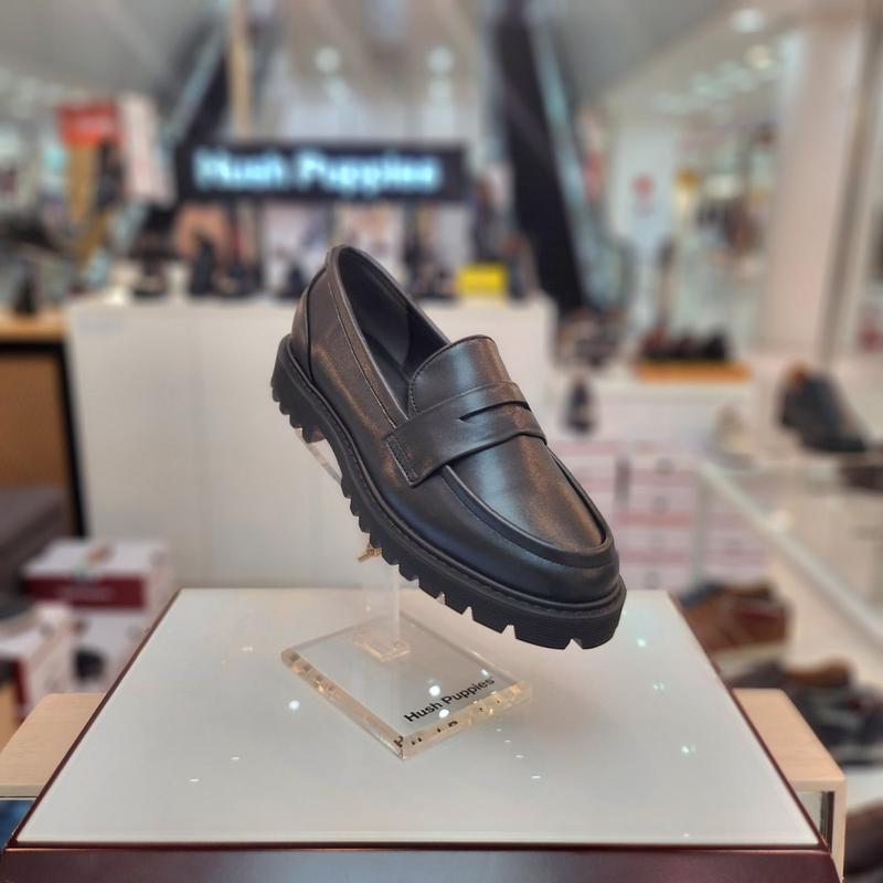 女性の足にやさしい軽量コンフォートシンプル3cmダービーシューズペニーローファー3FR430-B