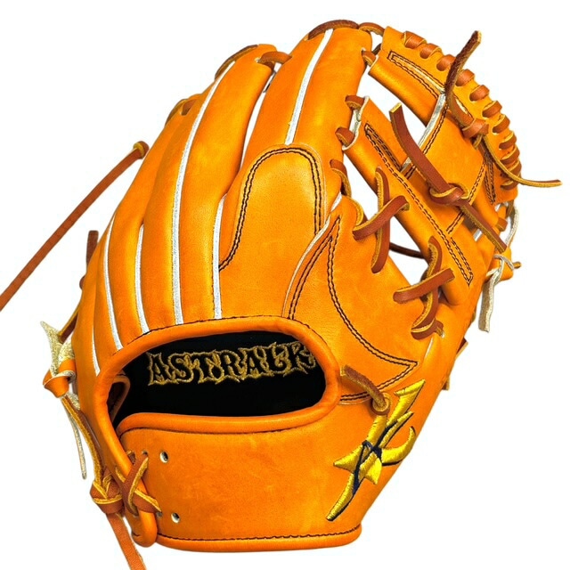 アストラル・ケイ(ASTRAL・K) 硬式グラブ 内野手用 KRD型 右投げ オレンジ MADE IN TSURUGA JAPAN AST-KRD-26OR