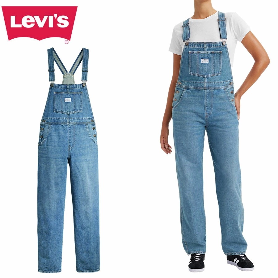 レディース オーバーオールリーバイス LEVIS853150024 VINTAGE DENIM OVERALLLight Blue ライトブルー バギー ワイドパンツ