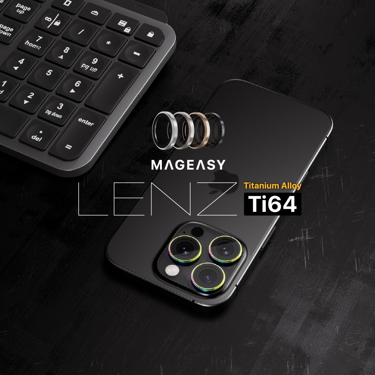 iPhone 16 Pro iPhone16 Pro Max 対応 カメラ保護 フィルム 指紋 傷 防止 カメラ レンズカバー チタン 透明 サファイア クリスタル カメラカバー Lenz