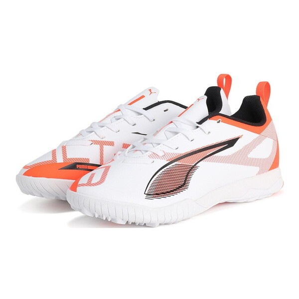 プーマ サッカー スパイク ウルトラ 5 プレイ TT+MID JR 24.0cm 108332 01 White- Black-Glowing Red