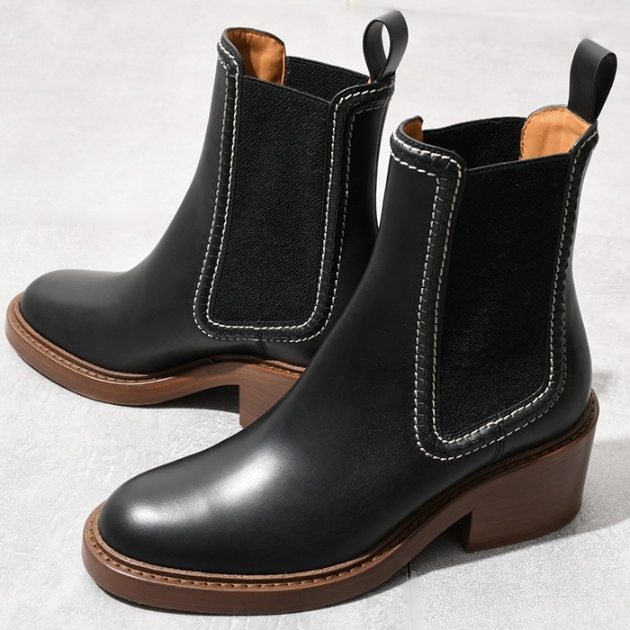 ブーツ シューズ mallo アンクルブーツ CHC22A685AF レディース 女性 BLACK ブラック 黒 カーフスキン レザー 人気 ギフト 秋冬