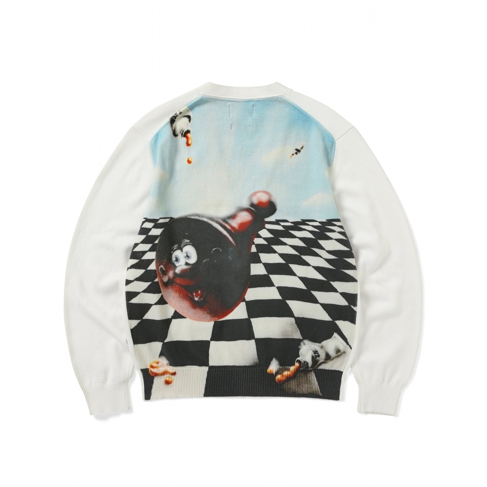 THISISNEVERTHAT チェス ジップ カーディガン ホワイト