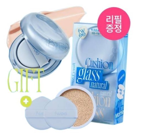 クッショングラス ナチュラル 5カラー企画（+詰め替えポーチ/パフ2枚）