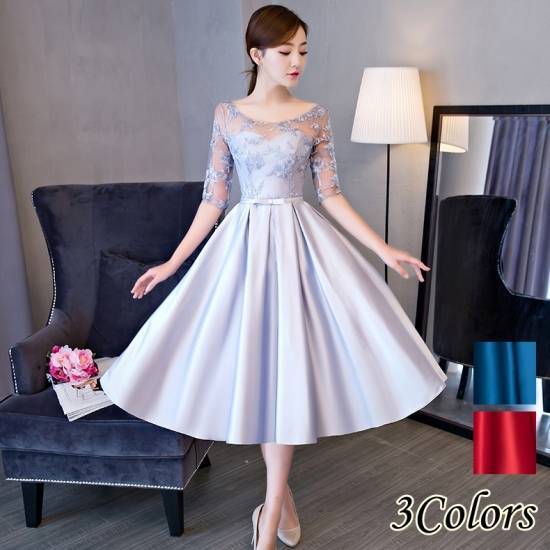 新入庫 パーティードレス 結婚式 二次会 ワンピース 結婚式 お呼ばれドレス ドレス 結婚式 お呼ばれ レース ワンピース レース 結婚式 ドレス お呼ばれ 20代 演奏会用ドレス パーティ 二次会