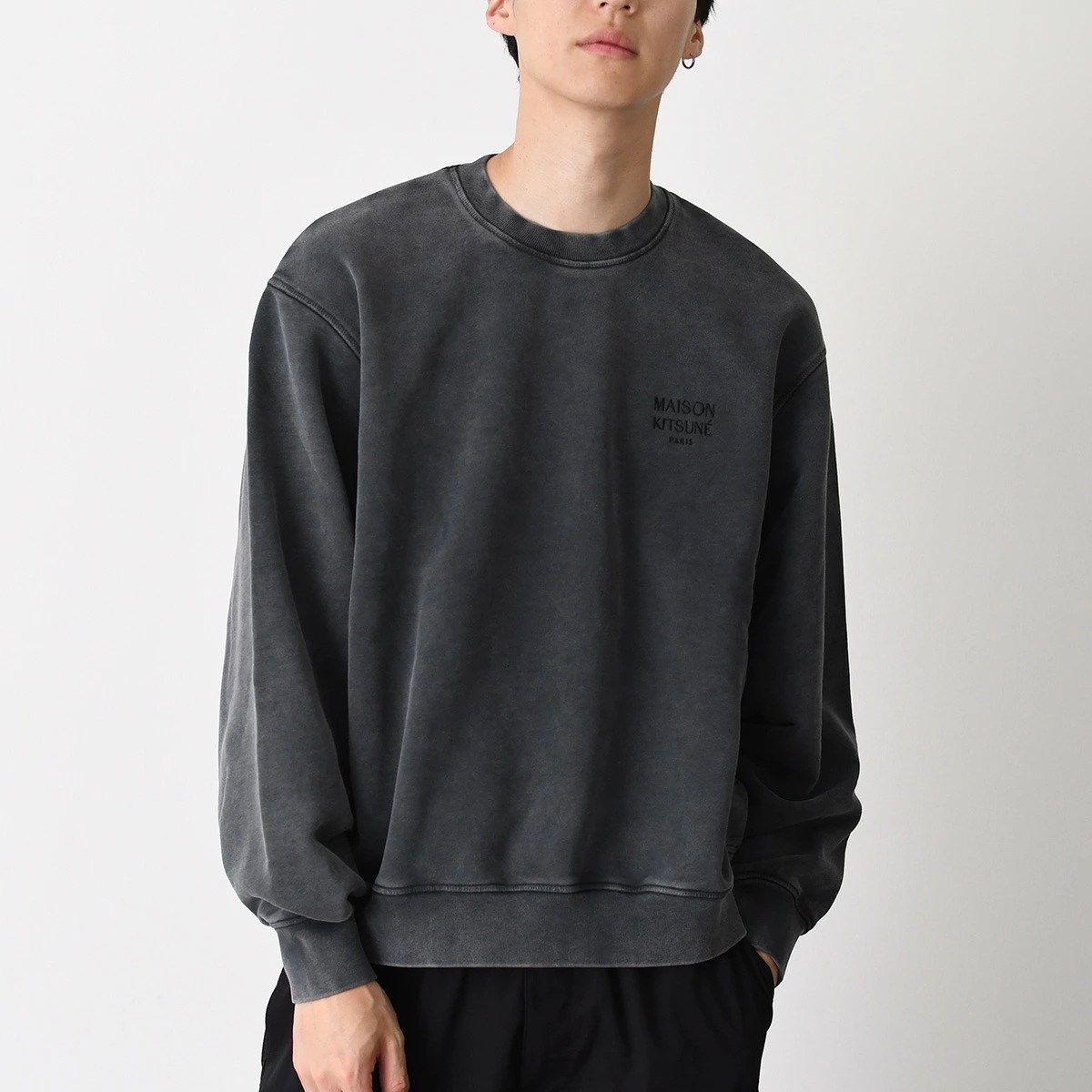 トレーナー GALLERY FADED リラックス スウェットシャツ QM00312 KM0341 メンズ ユニセックス ブラック コットンフリース