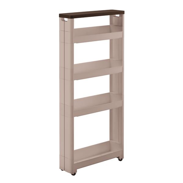 [3個セット] 不動技研 スマートワゴンFit WT45 [5段/幅12.5cm グレー] 組立式 F-2541