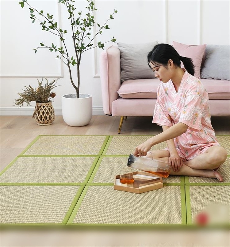 畳風ジョイントマット 3枚セット 60×180cm 厚さ20mm クッション性良し防湿放熱子供用安全滑り止め和風インテリアに馴染む