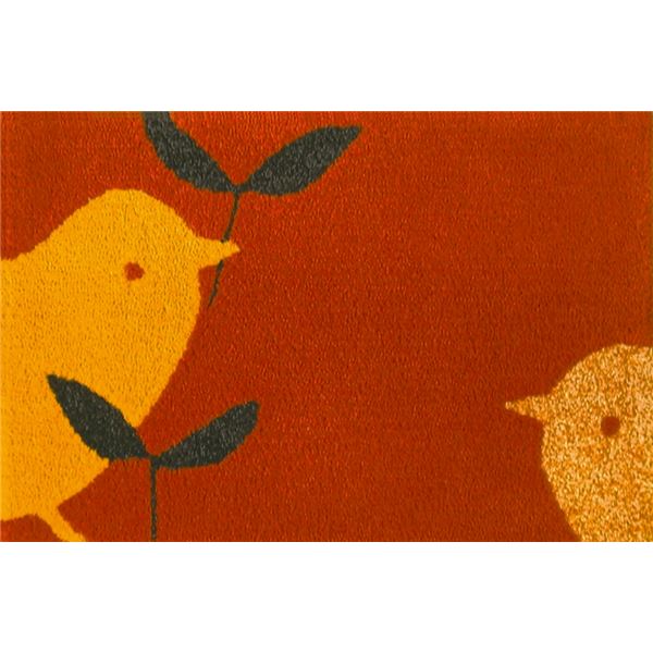 スミノエ デザインライフ コトリマット/玄関マット 約幅45x長さ75cm レッド