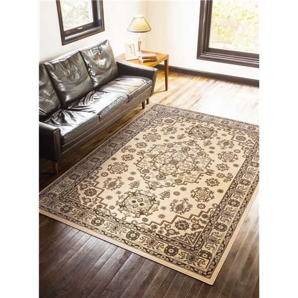 カーペット/ラグマット 約70x120cm T03 防炎 ホットカーペット対応 『バーバーウィルトン』 プレーベル