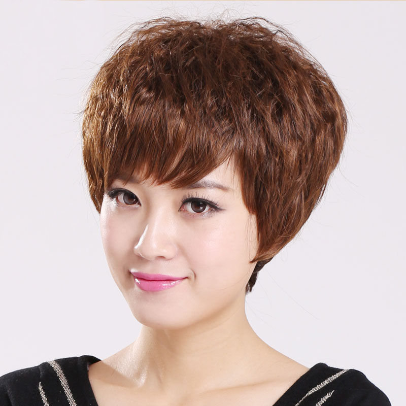 韓国ファッションショート巻き髪 小颜效果レディース 自然減齢 オールヘッドカバーかつら