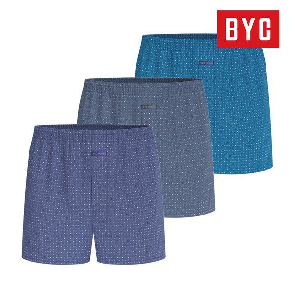 男性用純綿トランクスパンツ60番手四角ボクサーMCG1500 3枚入り