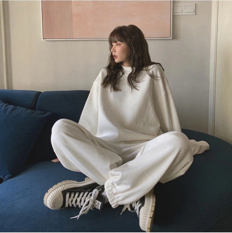 スリム 2点セット ロングパンツ ラウンドネック パーカー 激安セール 運動 快適である 5,648円