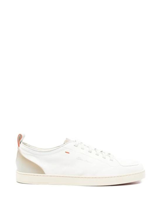 SANTONI Men Sneakers MBNO22184TIRTFRI I80 WHITE
