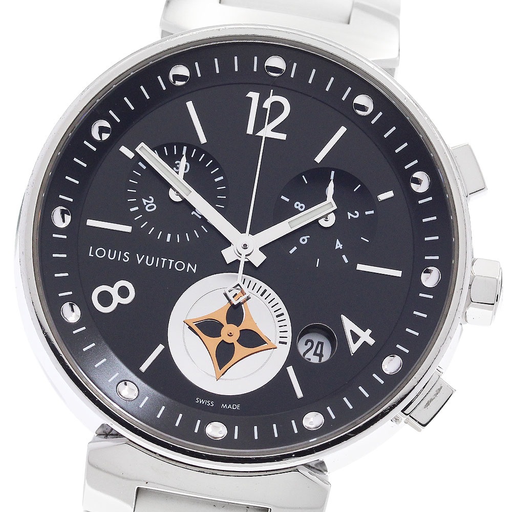 ルイ・ヴィトン LOUIS VUITTON Q8G01 タンブール ムーンスター クロノグラフ クォーツ レディース 内箱・保証書付き_879950【中古】