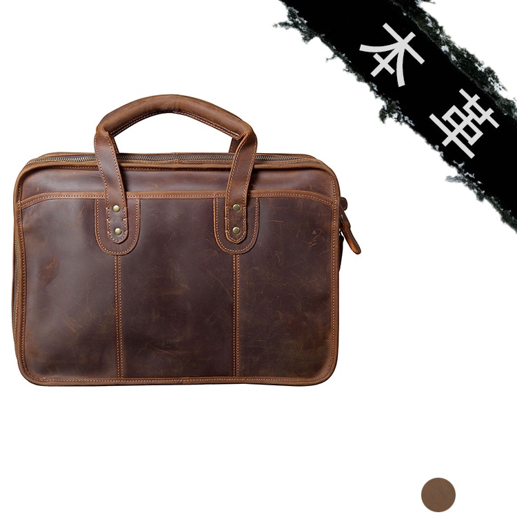 本革 メンズ アンティーク 手作り 出張 大容量 ブラウン 新生活　カジュアル　ショルダーバッグ　おしゃれ　ストリート　ブラウン